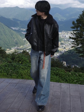 「アイテム（Tシャツ/カットソー）」を使った、げんじさん（メンズ・175cm）の冬コーディネート