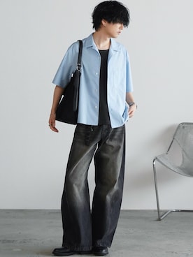 「LIDNM（リドム）のアイテム」を使った、げんじさん（メンズ・175cm）の春コーディネート