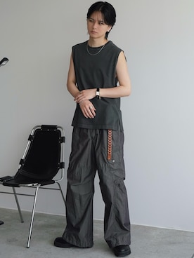 「アイテム（ピアス（片耳用））」を使った、げんじさん（メンズ・175cm）の夏コーディネート