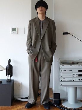 「アイテム（ニット/セーター）」を使った、げんじさん（メンズ・175cm）の夏コーディネート