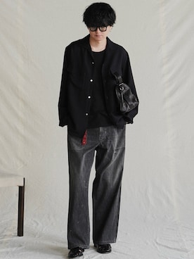 「LIDNM（リドム）のアイテム」を使った、げんじさん（メンズ・175cm）の夏コーディネート
