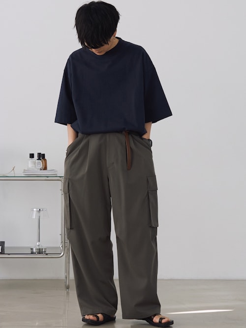 【美品】LIDNM／リドム／ワイド カーゴパンツ／M C/N WASHER CURVED FLARE WIDE CARGO（カーゴパンツ）｜WYM