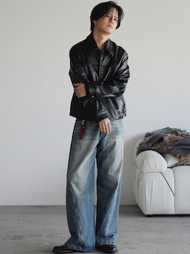 「アイテム（リング）」を使った、げんじさん（メンズ・175cm）の冬コーディネート