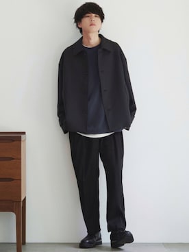 「Coming soon…」｜「アイテム（セットアップ）」を使った、げんじさん（メンズ・175cm）の秋コーディネート