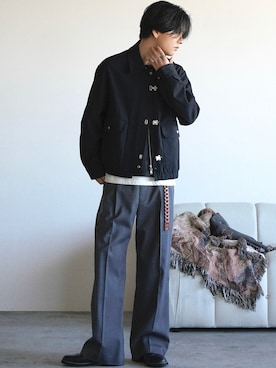 「LIDNM（リドム）のアイテム」を使った、げんじさん（メンズ・175cm）の春コーディネート