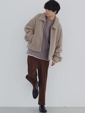 「WYM LIDNM（ウィム バイ リドム）のMILANO RIB HEAVY WEIGHT PO KNIT（ニット/セーター）」を使った、げんじさん（メンズ・175cm）の秋コーディネート