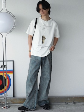 「アイテム（アクセサリー）」を使った、げんじさん（メンズ・175cm）の夏コーディネート