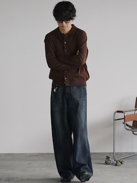 「アイテム（財布/小物）」を使った、げんじさん（メンズ・175cm）の秋コーディネート