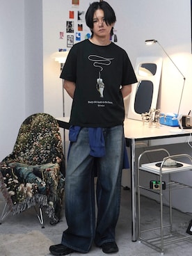 「Gabriela Coll Garments（ガブリエラコールガーメンツ）のアイテム」を使った、げんじさん（メンズ・175cm）の夏コーディネート