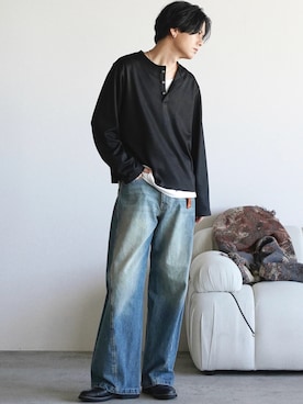 「アイテム（財布/小物）」を使った、げんじさん（メンズ・175cm）の春コーディネート