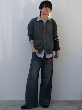 「アイテム（イヤリング）」を使った、げんじさん（メンズ・175cm）の夏コーディネート