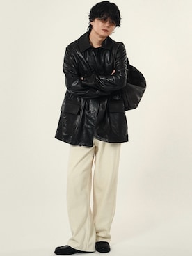 「Llife（ライフ）のアイテム」を使った、げんじさん（メンズ・175cm）の秋コーディネート