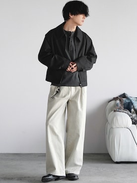 「アイテム（ブルゾン）」を使った、げんじさん（メンズ・175cm）の春コーディネート