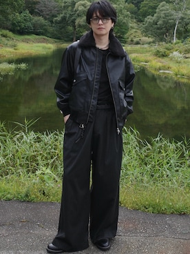 「アイテム（イヤリング）」を使った、げんじさん（メンズ・175cm）の冬コーディネート