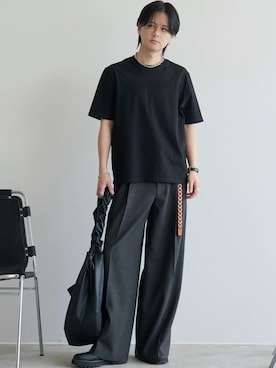 「WYM LIDNM（ウィム バイ リドム）のアイテム」を使った、げんじさん（メンズ・175cm）の夏コーディネート