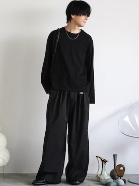 「アイテム（キーホルダー）」を使った、げんじさん（メンズ・175cm）の秋コーディネート