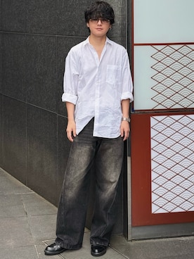 「アイテム（アンダーウェア）」を使った、げんじさん（メンズ・175cm）の夏コーディネート