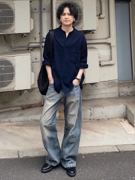 「アイテム（アンダーウェア）」を使った、げんじさん（メンズ・175cm）の夏コーディネート