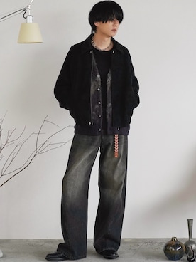 「アイテム（リング）」を使った、げんじさん（メンズ・175cm）の秋コーディネート