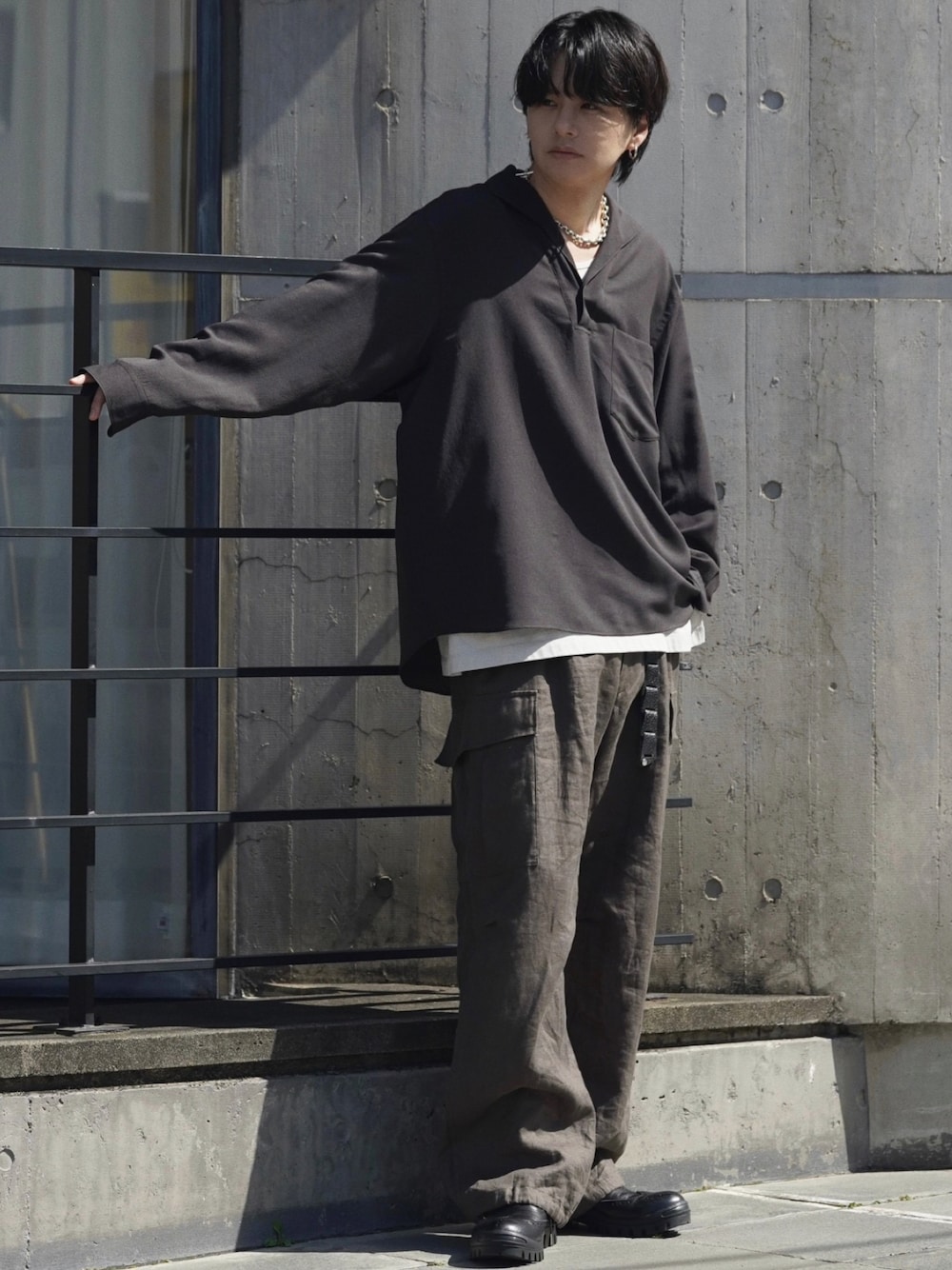 LIDNM SILK WOOL SKIPPER SHIRT げんじ WYM LIDNM SILK WOOL SKIPPER SHIRT げんじ WYM