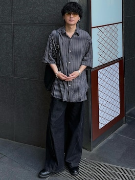 「Llife（ライフ）のアイテム」を使った、げんじさん（メンズ・175cm）の夏コーディネート
