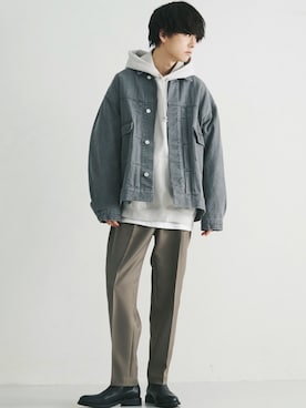 「Paraboot（パラブーツ）のアイテム（ブーツ）」を使った、げんじさん（メンズ・175cm）の冬コーディネート
