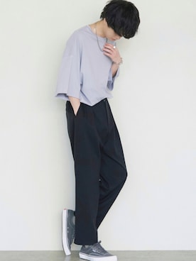 「Steven Alan（スティーブンアラン）のアイテム（シューズ）」を使った、げんじさん（メンズ・175cm）の夏コーディネート