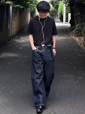 「Llife（ライフ）のアイテム」を使った、げんじさん（メンズ・175cm）の夏コーディネート