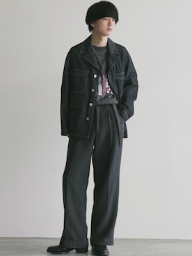 「LEMAIRE（ルメール）のアイテム（ブーツ）」を使った、げんじさん（メンズ・175cm）の夏コーディネート