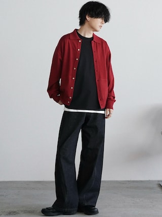 「WYM LIDNM(ウィム バイ リドム)のT/C BASIC KNIT SHIRT CARDIGAN(シャツ/ブラウス)」を使った、げんじさん(メンズ・175cm)の春コーディネート