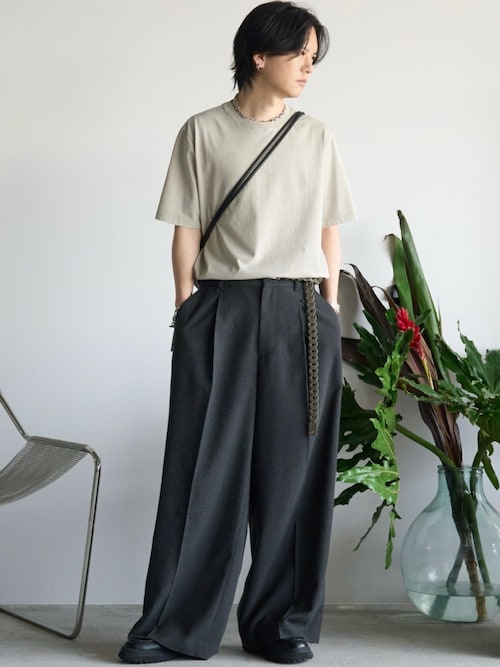 EXTRA FINE COTTON BASIC TEE -SLIM CROPPED FIT-