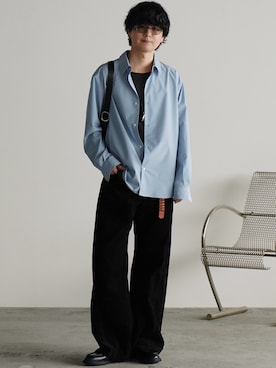 「アイテム（イヤリング）」を使った、げんじさん（メンズ・175cm）の秋コーディネート