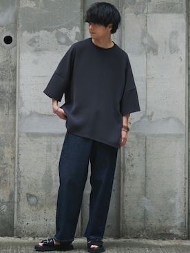 「チャコール」｜「アイテム（その他）」を使った、げんじさん（メンズ・175cm）の夏コーディネート