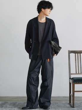 「Llife（ライフ）のアイテム」を使った、げんじさん（メンズ・175cm）の春コーディネート