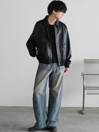 「WYM LIDNM（ウィム バイ リドム）のREFINED RIB STRETCH HENLEY TEE（Tシャツ/カットソー）」を使った、げんじさん（メンズ・175cm）の夏コーディネート