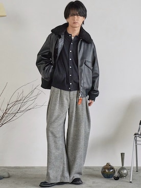 「アイテム（ブルゾン）」を使った、げんじさん（メンズ・175cm）の秋コーディネート