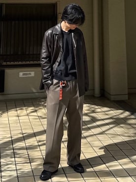 「Llife（ライフ）のアイテム」を使った、げんじさん（メンズ・175cm）の冬コーディネート