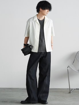 「アイテム（リング）」を使った、げんじさん（メンズ・175cm）の夏コーディネート