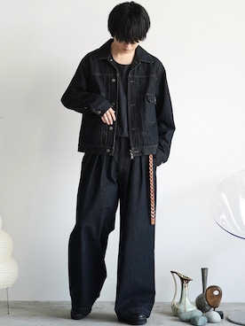 「アイテム（パンツ）」を使った、げんじさん（メンズ・175cm）の秋コーディネート