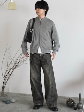 「アイテム（ブレスレット）」を使った、げんじさん（メンズ・175cm）の秋コーディネート