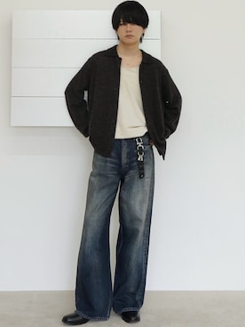 「アイテム（ピアス（片耳用））」を使った、げんじさん（メンズ・175cm）の秋コーディネート