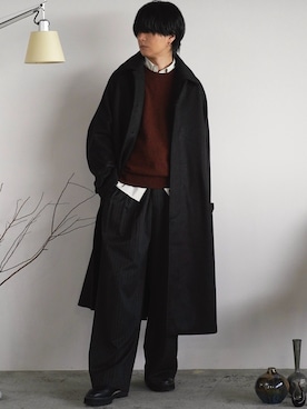 「アイテム（ピアス（片耳用））」を使った、げんじさん（メンズ・175cm）の秋コーディネート