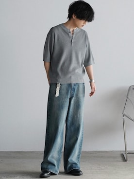 「Llife（ライフ）のアイテム」を使った、げんじさん（メンズ・175cm）の夏コーディネート