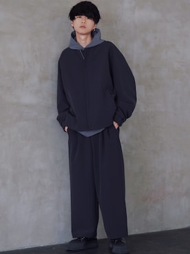「アイテム（イヤーカフ、ホワイト系）」を使った、げんじさん（メンズ・175cm）の冬コーディネート