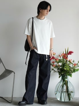 「アイテム（リング）」を使った、げんじさん（メンズ・175cm）の夏コーディネート