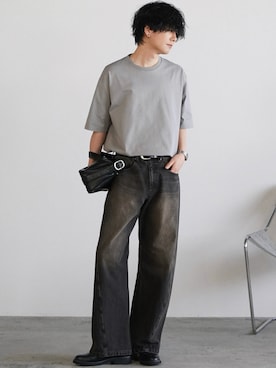 「アイテム（アンダーウェア）」を使った、げんじさん（メンズ・175cm）の夏コーディネート