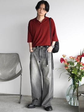 「アイテム（ドレスシューズ）」を使った、げんじさん（メンズ・175cm）の夏コーディネート