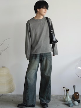 「アイテム（キーホルダー）」を使った、げんじさん（メンズ・175cm）の秋コーディネート