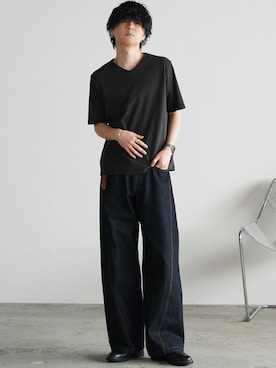 「LIDNM（リドム）のアイテム」を使った、げんじさん（メンズ・175cm）の春コーディネート