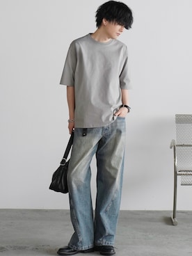 「Llife（ライフ）のアイテム」を使った、げんじさん（メンズ・175cm）の夏コーディネート